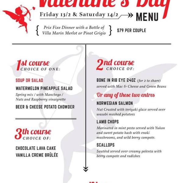 Valentine’s Day Dinner at Chophouse 101!